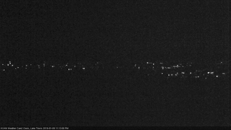 Lake Travis webcam, January 9, 2019 10:15 PM CT