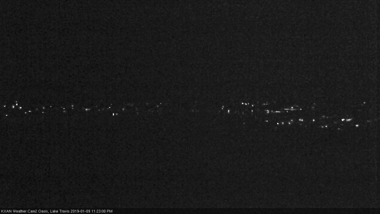 Lake Travis webcam, January 9, 2019 10:25 PM CT