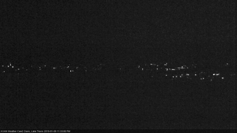Lake Travis webcam, January 9, 2019 10:35 PM CT