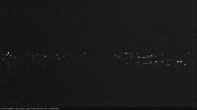 Lake Travis webcam, January 9, 2019 10:40 PM CT