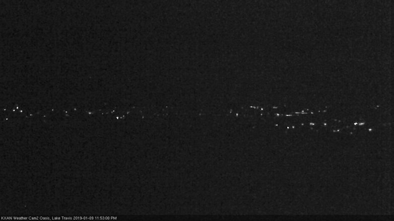 Lake Travis webcam, January 9, 2019 10:55 PM CT