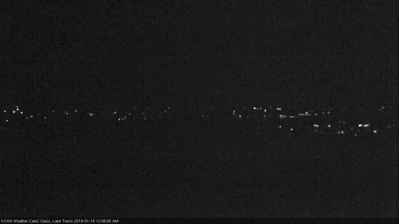 Lake Travis webcam, January 9, 2019 11:10 PM CT
