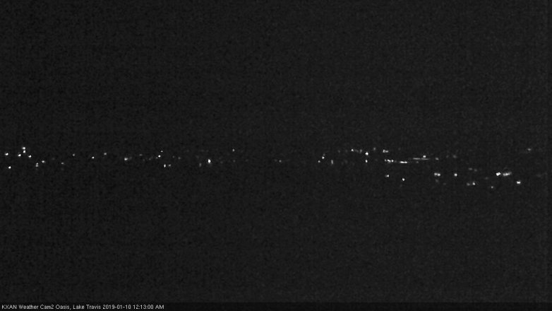 Lake Travis webcam, January 9, 2019 11:15 PM CT