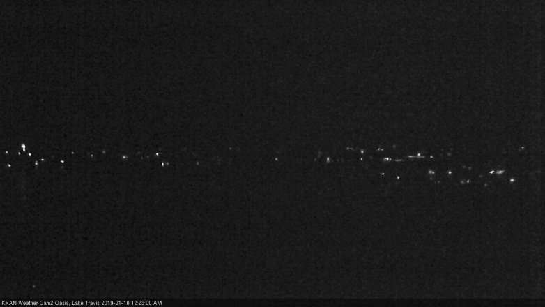 Lake Travis webcam, January 9, 2019 11:25 PM CT