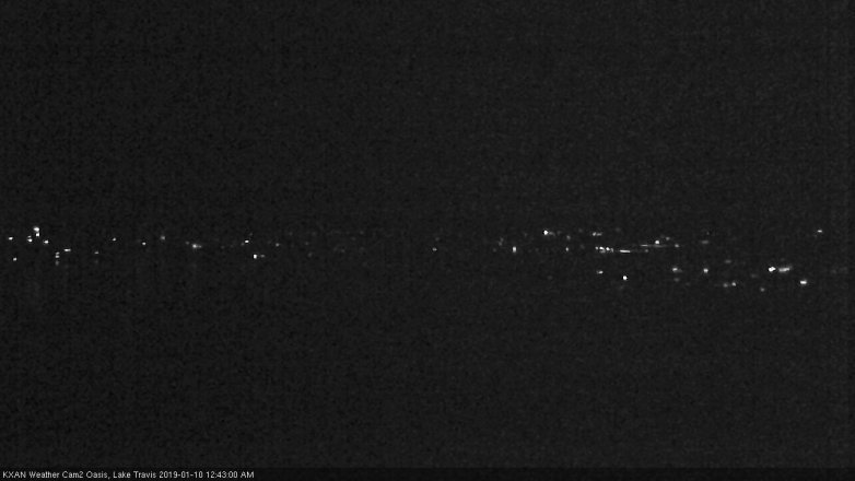Lake Travis webcam, January 9, 2019 11:45 PM CT