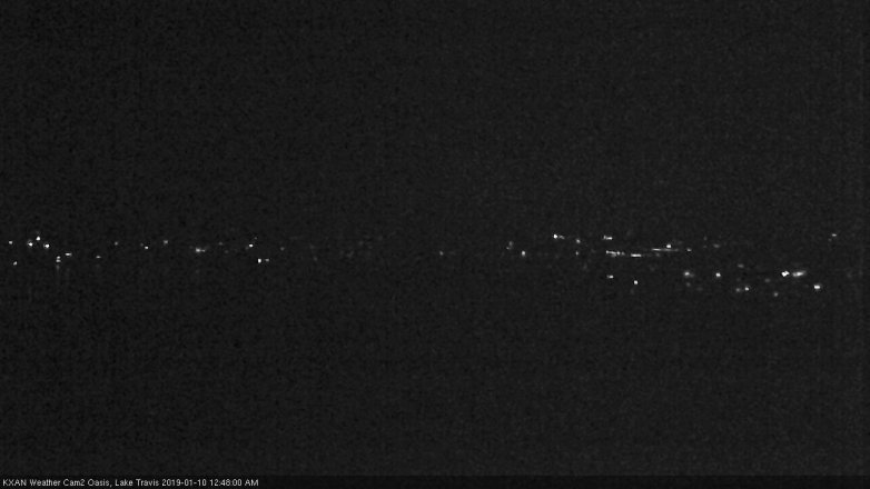 Lake Travis webcam, January 9, 2019 11:50 PM CT