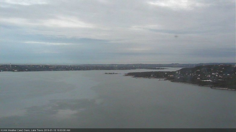 Lake Travis webcam, January 10, 2019 9:05 AM CT
