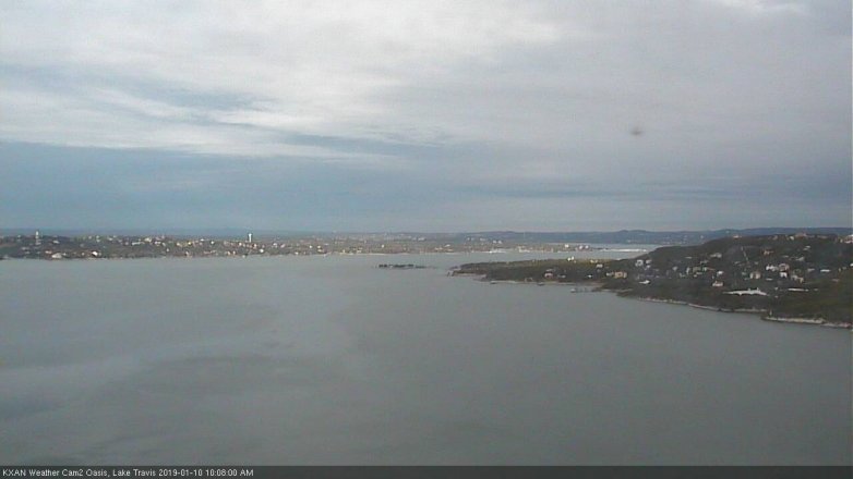 Lake Travis webcam, January 10, 2019 9:10 AM CT