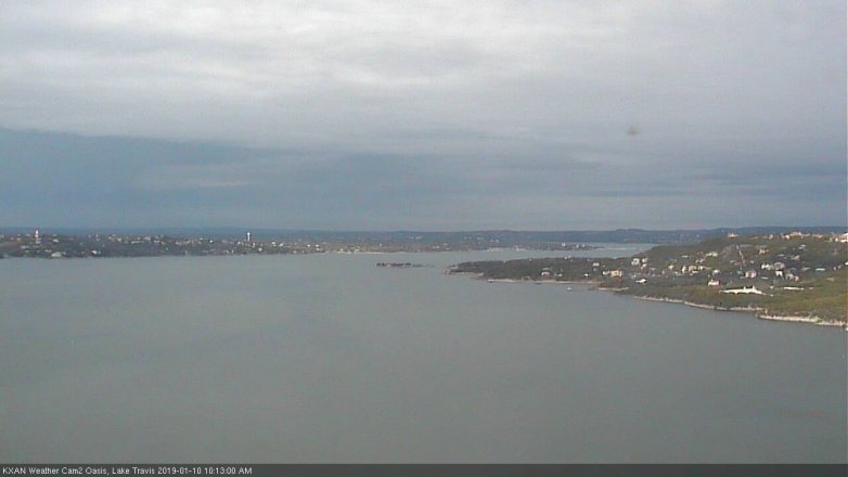 Lake Travis webcam, January 10, 2019 9:15 AM CT