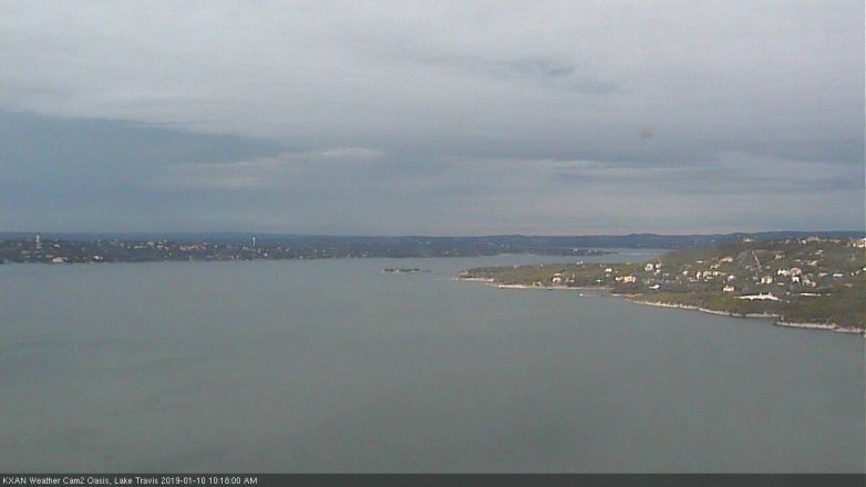 Lake Travis webcam, January 10, 2019 9:20 AM CT