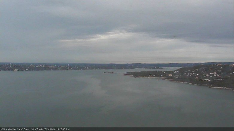 Lake Travis webcam, January 10, 2019 9:30 AM CT