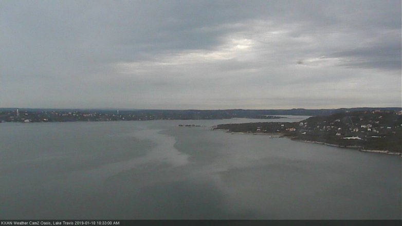 Lake Travis webcam, January 10, 2019 9:35 AM CT