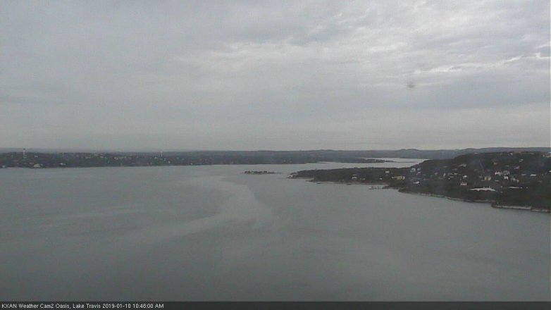 Lake Travis webcam, January 10, 2019 9:50 AM CT