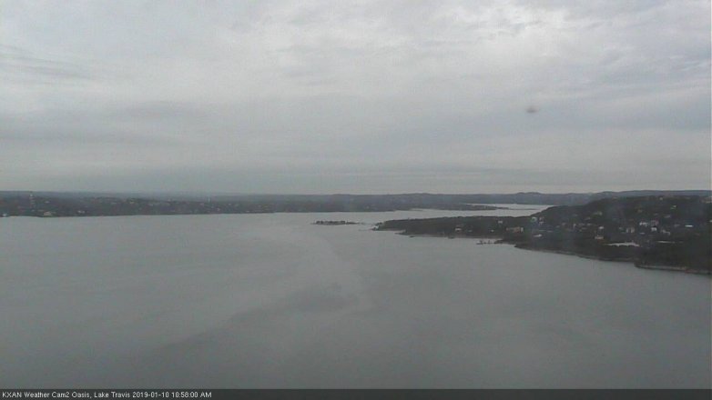 Lake Travis webcam, January 10, 2019 10:00 AM CT