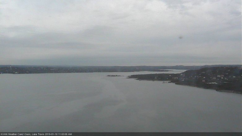 Lake Travis webcam, January 10, 2019 10:05 AM CT