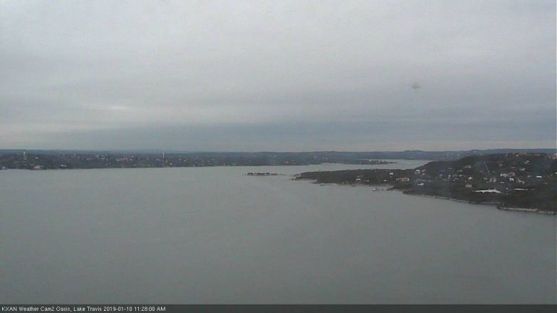 Lake Travis webcam, January 10, 2019 10:30 AM CT
