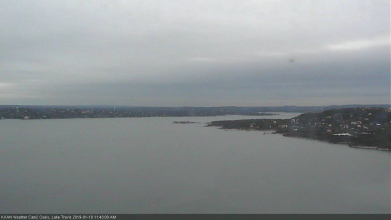 Lake Travis webcam, January 10, 2019 10:45 AM CT
