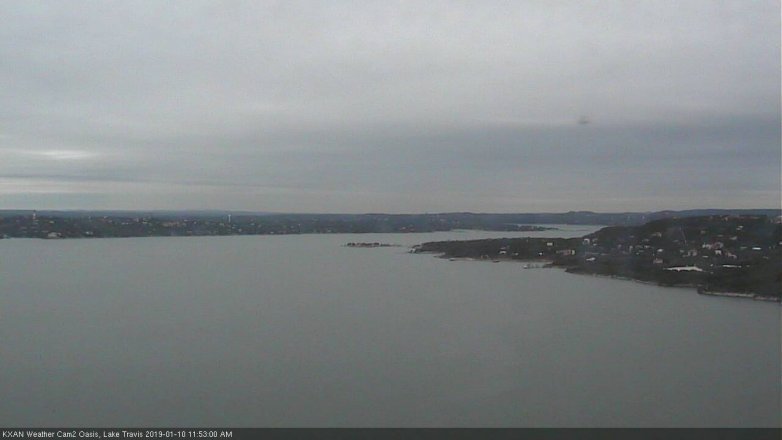 Lake Travis webcam, January 10, 2019 10:55 AM CT