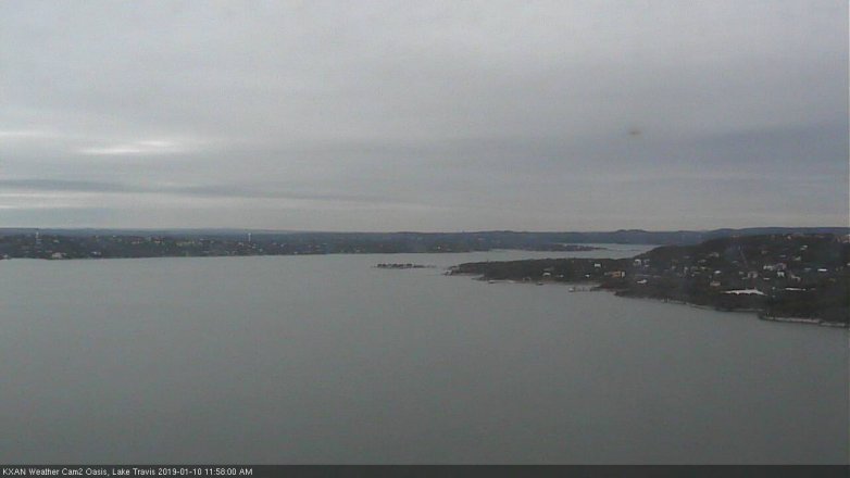 Lake Travis webcam, January 10, 2019 11:00 AM CT