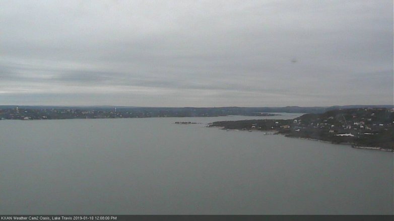 Lake Travis webcam, January 10, 2019 11:10 AM CT