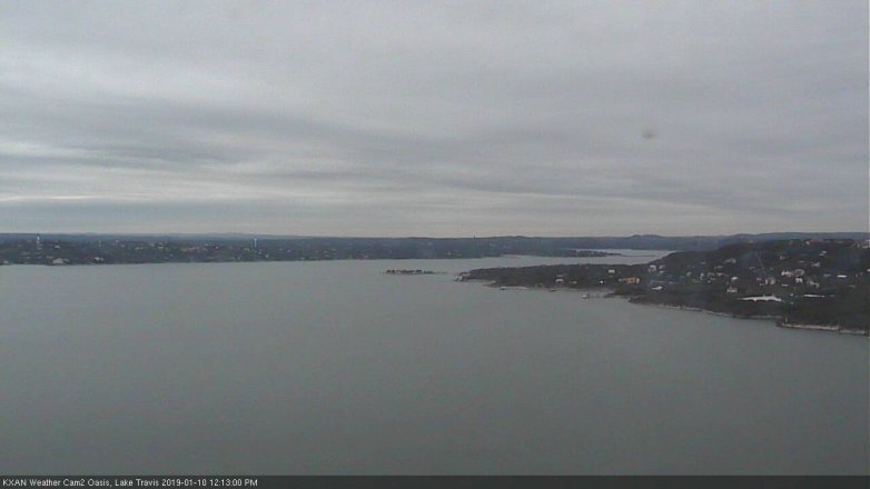 Lake Travis webcam, January 10, 2019 11:15 AM CT