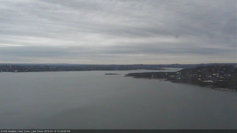Lake Travis webcam, January 10, 2019 11:30 AM CT
