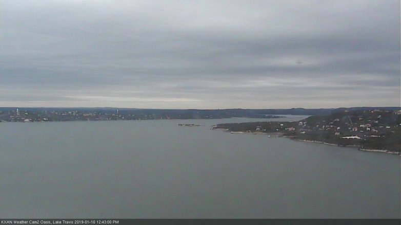 Lake Travis webcam, January 10, 2019 11:45 AM CT