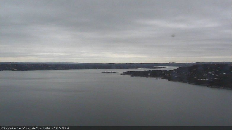 Lake Travis webcam, January 10, 2019 12:00 PM CT