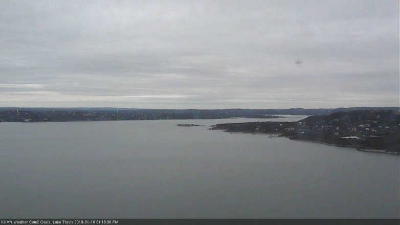 Lake Travis webcam, January 10, 2019 12:20 PM CT
