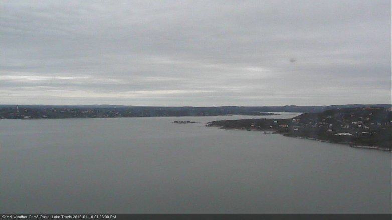 Lake Travis webcam, January 10, 2019 12:25 PM CT