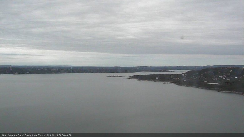 Lake Travis webcam, January 10, 2019 1:05 PM CT