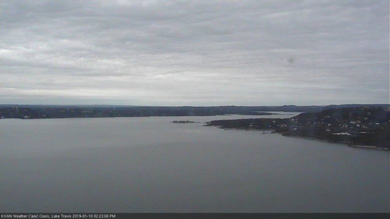 Lake Travis webcam, January 10, 2019 1:25 PM CT