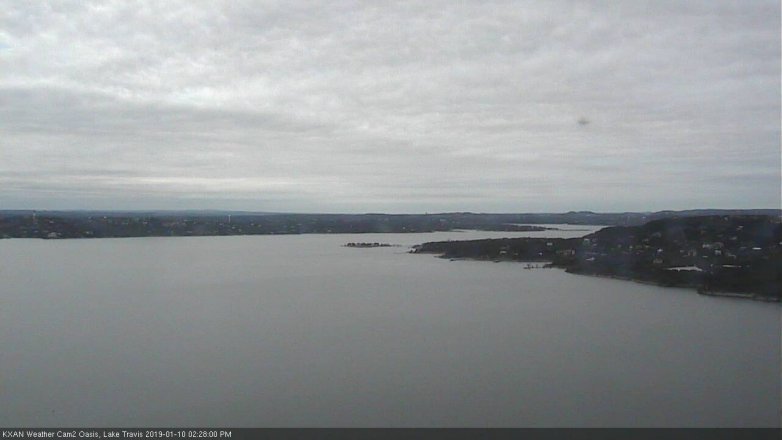 Lake Travis webcam, January 10, 2019 1:30 PM CT