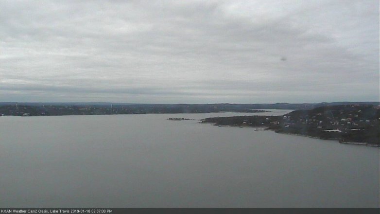 Lake Travis webcam, January 10, 2019 1:40 PM CT