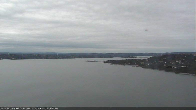 Lake Travis webcam, January 10, 2019 1:45 PM CT
