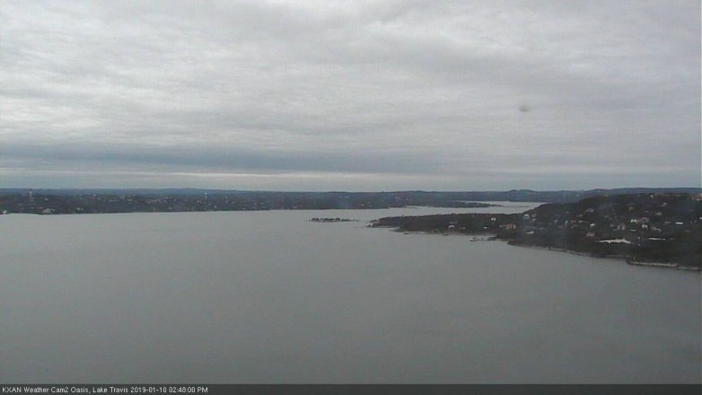 Lake Travis webcam, January 10, 2019 1:50 PM CT