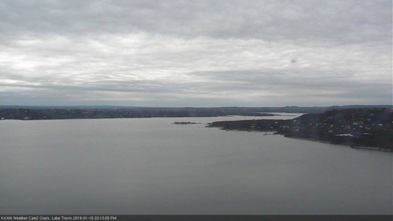 Lake Travis webcam, January 10, 2019 2:15 PM CT
