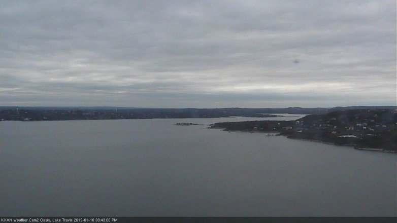 Lake Travis webcam, January 10, 2019 2:45 PM CT