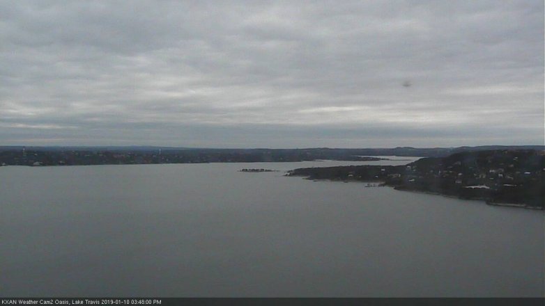Lake Travis webcam, January 10, 2019 2:50 PM CT