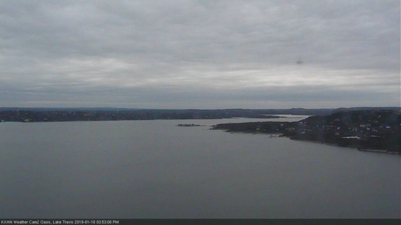Lake Travis webcam, January 10, 2019 2:55 PM CT