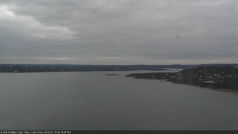 Lake Travis webcam, January 10, 2019 3:20 PM CT