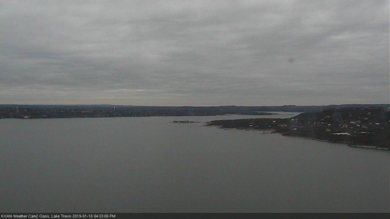 Lake Travis webcam, January 10, 2019 3:35 PM CT