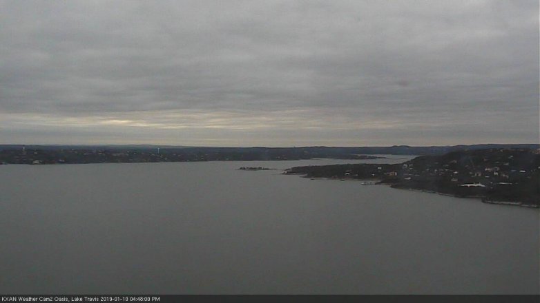 Lake Travis webcam, January 10, 2019 3:50 PM CT