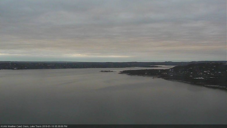 Lake Travis webcam, January 10, 2019 4:40 PM CT