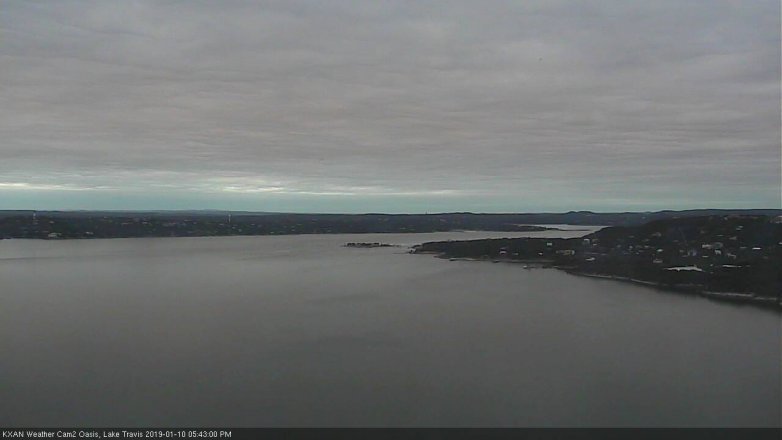 Lake Travis webcam, January 10, 2019 4:45 PM CT