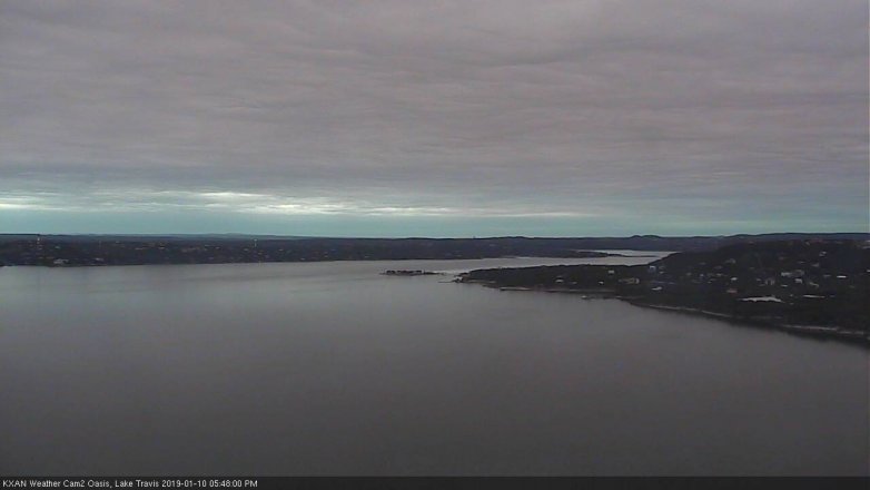 Lake Travis webcam, January 10, 2019 4:50 PM CT