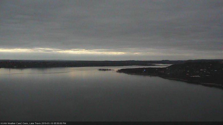 Lake Travis webcam, January 10, 2019 5:00 PM CT