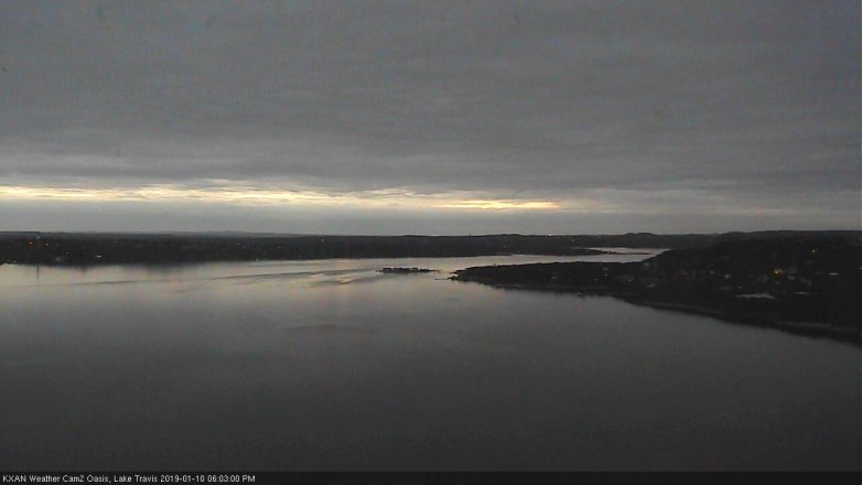 Lake Travis webcam, January 10, 2019 5:05 PM CT