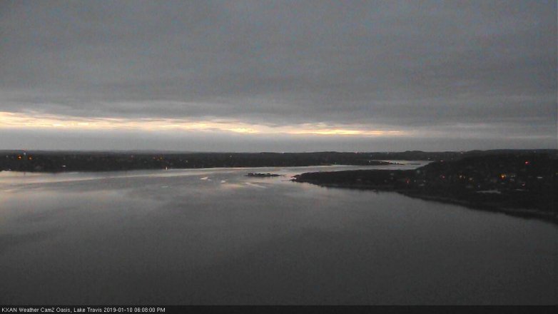 Lake Travis webcam, January 10, 2019 5:10 PM CT