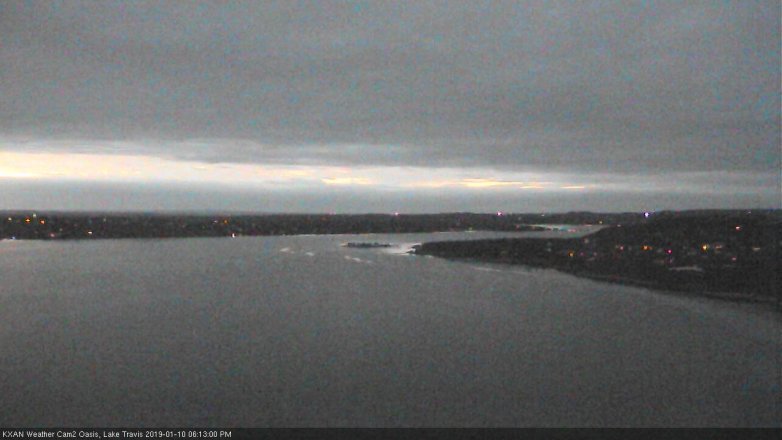 Lake Travis webcam, January 10, 2019 5:15 PM CT